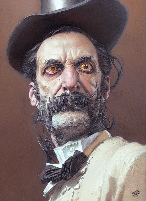 Prompt: close up nice victorian character, by sabbas apterus, by donato giancola