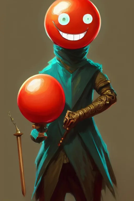 Image similar to anthropomorphic gumball as a D&D character with googly eyes, fantasy, portrait, sharp focus, intricate, elegant, digital painting, artstation, matte, highly detailed, concept art, illustration, ambient lighting, art by ilya kuvshinov, artgerm, Alphonse mucha, and Greg Rutkowski