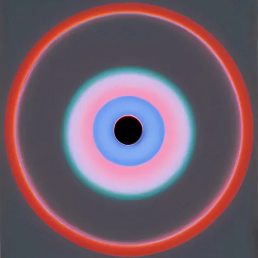 Prompt: a visual illusion involving implied motion of a large red dot, 1 9 6 0 s medical textbook scan, hi - res, museum of neuroscience, archival scan