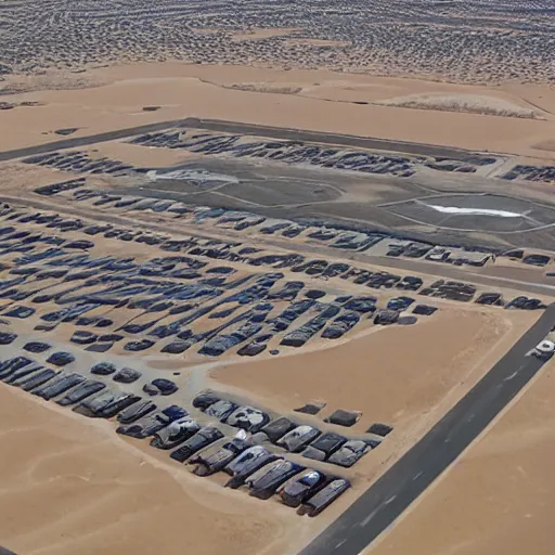 Prompt: giant walmart with a very big parking lot at the sahara desert, 2 0 2 2