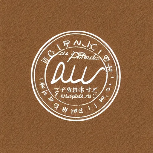 Prompt: a modern graphic design logo of a dumpling, ink stamp on paper