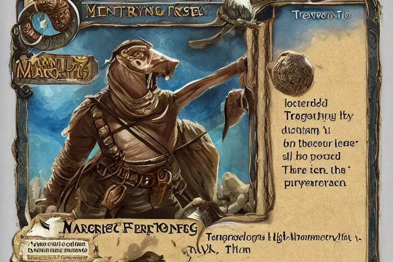 Image similar to travelling merchant frog, high fantasy, DnD, RTX on