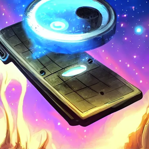 Image similar to phone that is a portal to another dimension, high detail, concept art, computer art