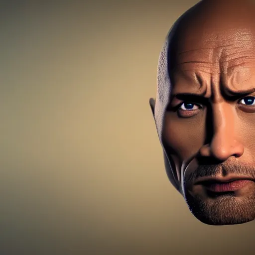 Image similar to dwayne johnson, portrait, face symmetry, centered, anime style, disney character style, octane render, symetrical portrait, 3 d, pixar, disney, epic lighting, cinematic composition, hyperrealistic, 8 k