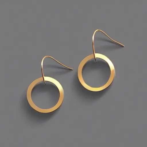 Prompt: “minimalistic beautiful surprising illusion earring design”