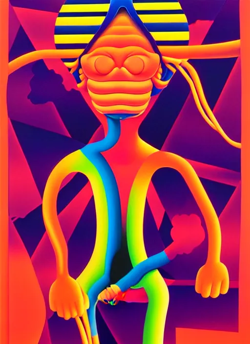 Image similar to twisted person by shusei nagaoka, kaws, david rudnick, airbrush on canvas, pastell colours, cell shaded!!!, 8 k