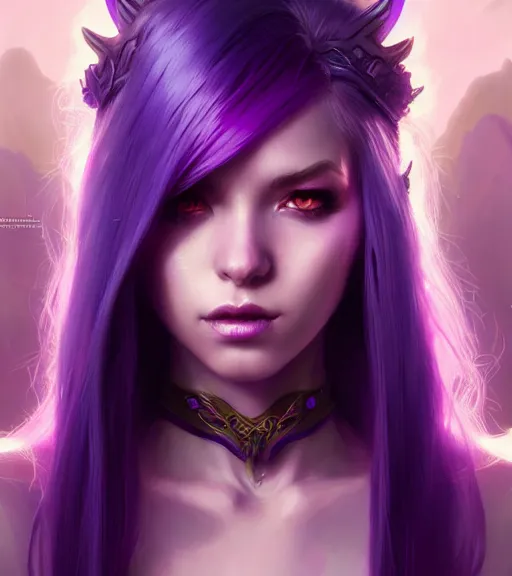 Image similar to stunningly beautiful female neon and purple hair, fantasy art, fae priestess, world of warcraft video game, goddess sharp focus, digital, painting, 8 k, concept art, art by wlop, artgerm, greg rutkowski and alphonse mucha