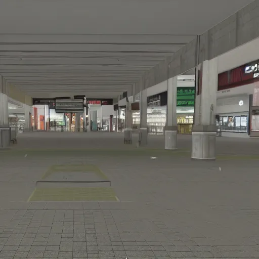 Image similar to an empty mall in garry's mod