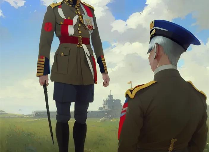 Prompt: sir john hall, the chief british army medical officer in the crimea, finely detailed perfect art, gapmoe yandere grimdark, trending on pixiv fanbox, painted by greg rutkowski makoto shinkai takashi takeuchi studio ghibli