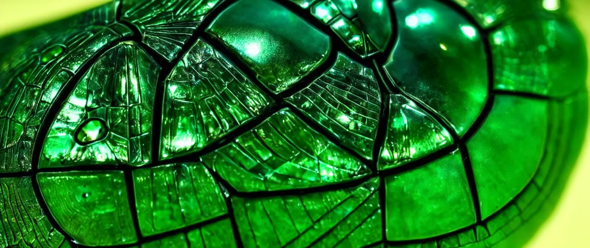 Image similar to high quality close-up photo scarab!! with crystals iridescent gorgeous hyperdetailed moody green lighting low angle hd 8k sharp shallow depth of field