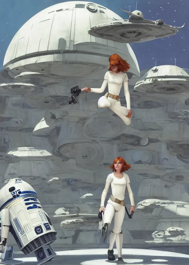 Prompt: alice levine in star wars, cinematic, concept art by doug chiang and ralph mcquarrie