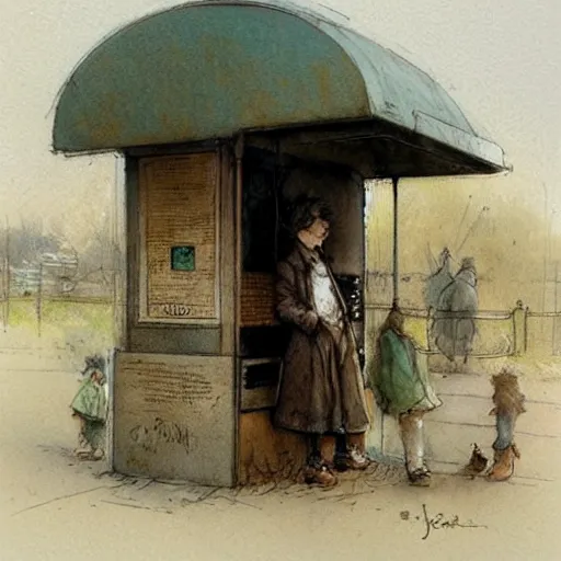 Image similar to (((((2100s bus stop . muted colors.))))) by Jean-Baptiste Monge !!!!!!!!!!!!!!!!!!!!!!!!!!!