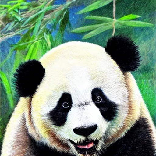 Image similar to realistic panda