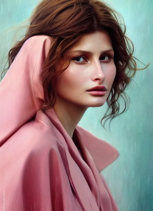 Prompt: dreamlike luxury stunning laetitia casta portrait, pink pastel colours kimono, art by artgerm, wlop, loish, ilya kuvshinov, 8 k realistic, hyperdetailed, beautiful lighting, detailed background, depth of field, symmetrical face, frostbite 3 engine, cryengine,