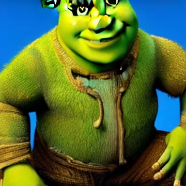 Prompt: profile picture for shrek