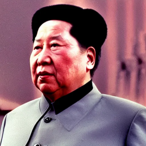 Image similar to A still of Mao Zedong in Star Trek