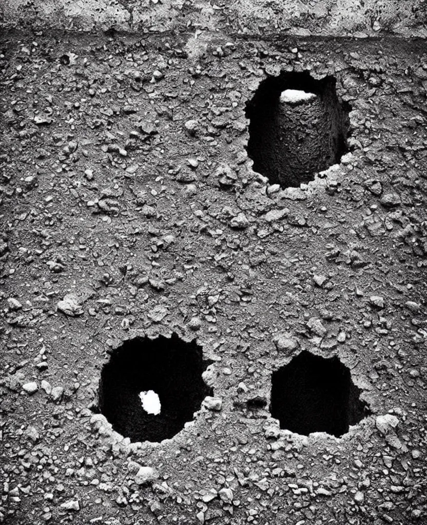 Image similar to “ a hole appears in the ground of an empty room with walls ”