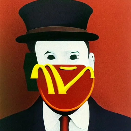 Image similar to mcdonald, rene magritte