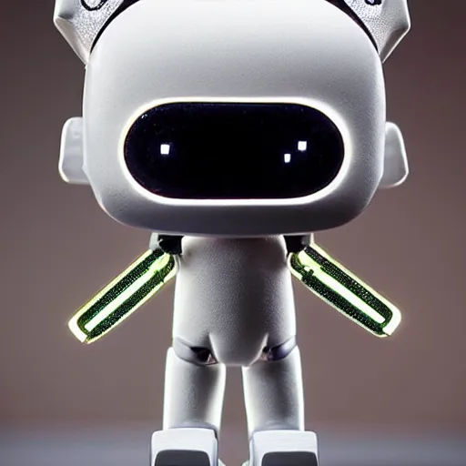 Image similar to a highly detailed vinyl figure with lighting bolts coming out of its eyes, square nose, electric eyes, sparking eyes, realistic lighting, realistic reflections