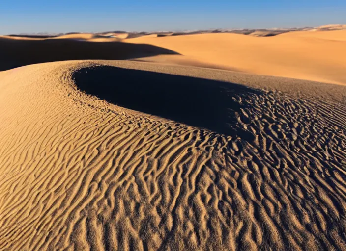 Prompt: Ski slope built on a sand dune in the sahara