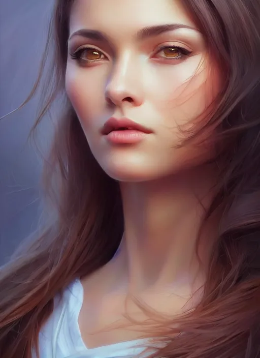 Image similar to photo of a gorgeous young woman in the style of stefan kostic, realistic, sharp focus, 8k high definition, insanely detailed, intricate, elegant, art by stanley lau and artgerm