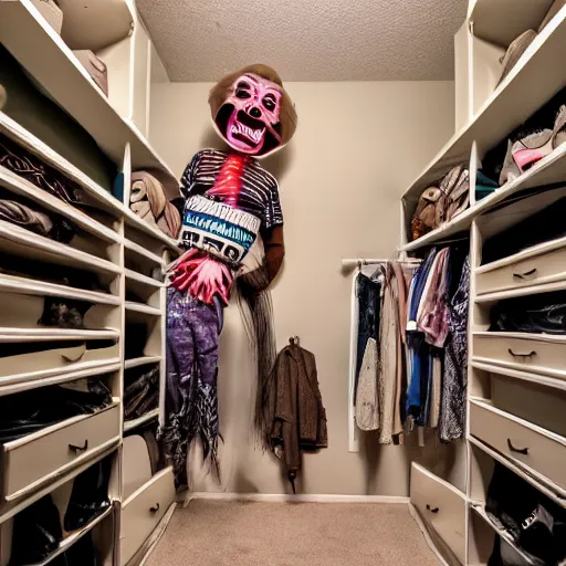 Image similar to photo of nightmare fuel hiding in your closet