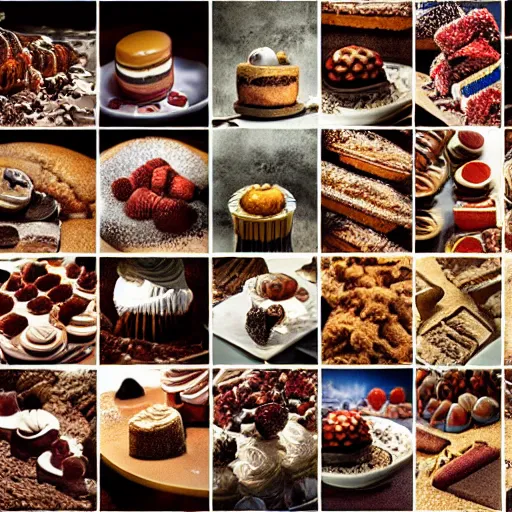 Image similar to desert full of all kinds of desserts, photography by bussiere rutkowski andreas roch