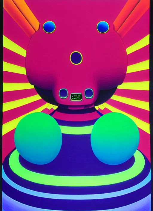 Prompt: inflated mecha by shusei nagaoka, kaws, david rudnick, airbrush on canvas, pastell colours, cell shaded, 8 k