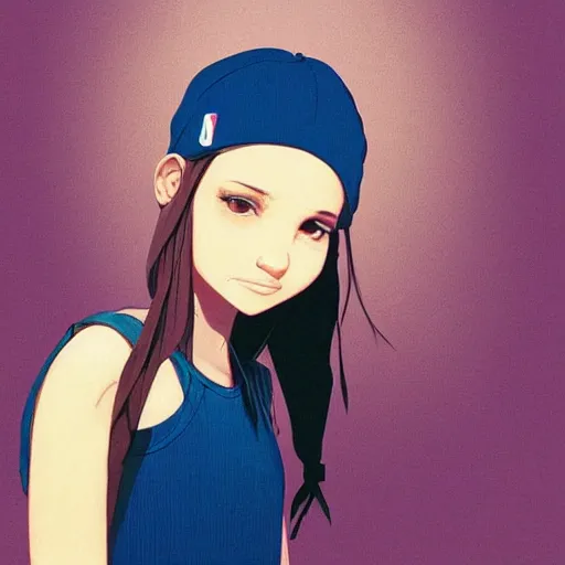 Prompt: urban Amanda Bynes girl in tattered clothes on Tv, dark blue long shirt, muted All That logo, matter held against gravity, pastel colors, ornate, profound religious statement cute smile, Krav Maga, anti-art, elegant, drift into a pick in the NBA, by Ilya Kuvshinov, by Studio Ghibli