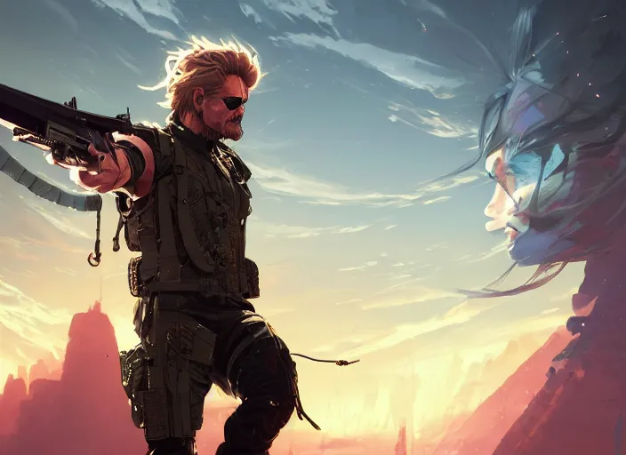 Prompt: highly detailed portrait of big boss metal gear, in no game no life, stephen bliss, 8 k, unreal engine, fantasy art by greg rutkowski, loish, rhads, ferdinand knab, makoto shinkai and lois van baarle, ilya kuvshinov, rossdraws, tom bagshaw, global illumination, radiant light, detailed and intricate environment