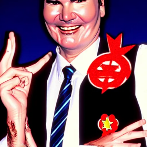 Image similar to Norm MacDonald in a Sailor Moon outfit