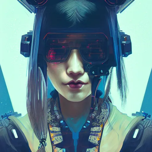 Image similar to portrait of a fierce dangerous female cyberpunk hacker samurai in neotokyo at night, futuristic cyberpunk tokyo night, sci - fi and fantasy, intricate and very beautiful, highly detailed, digital painting, artstation, concept art, smooth and sharp focus, illustration, art by tian zi and wlop and alphonse mucha