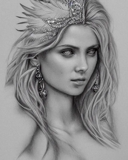 pencil drawing of beautiful greek goddess aphrodite | Stable Diffusion ...