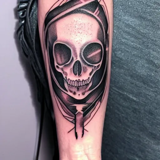 Image similar to A ghost tattoo, advanced,