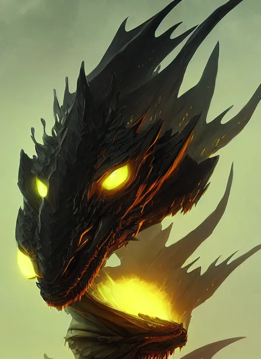 Prompt: black dragon with yellow eyes sleeping, dnd, photorealistic, ultra detailed, trending on artstation, concept art, octane render, unreal engine, by shinji aramaki, by christopher balaskas, by krenz cushart