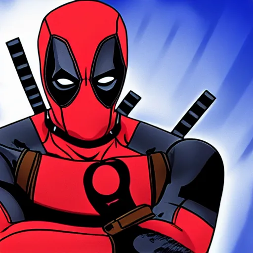 Prompt: Deadpool in regular show 4K quality