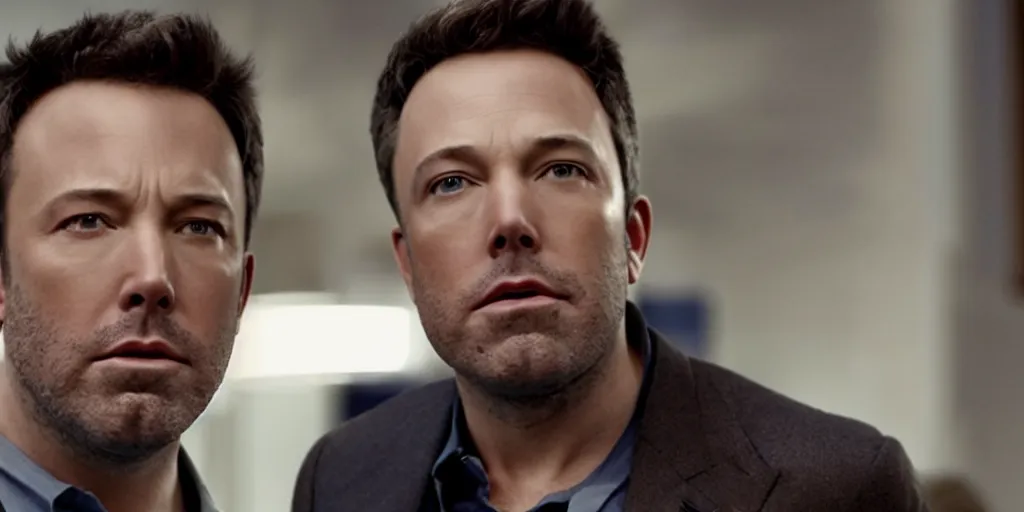 Image similar to Ben Affleck as Elon Musk in 'Elon: The Real Story' (2023), movie still frame