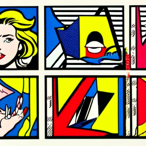 Image similar to roy lichtenstein, pop art, comic book