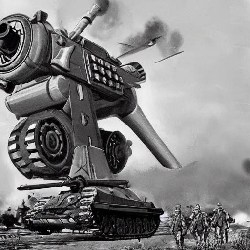 Image similar to soviet mech during ww2