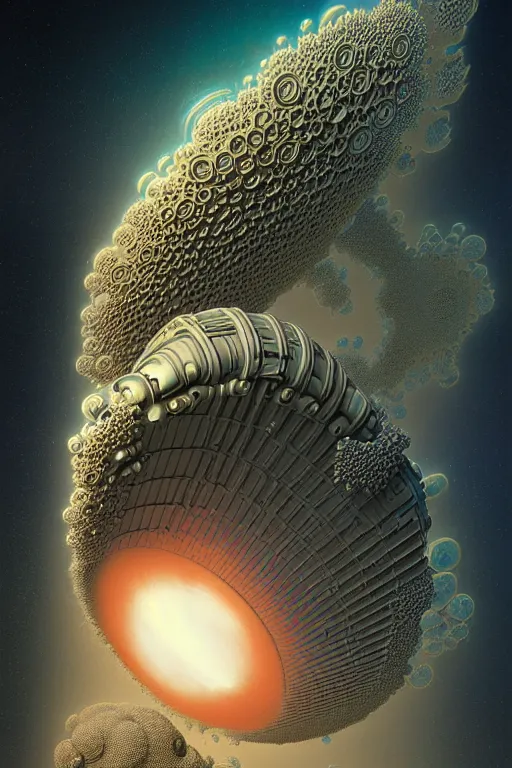 Image similar to design only! 2 0 5 0 s retro future art 1 9 7 0 s science fiction borders lines decorations space machine, mech. muted colors. by jean - baptiste monge, ralph mcquarrie, marc simonetti, 1 6 6 7. mandelbulb 3 d, fractal flame, jelly fish, coral