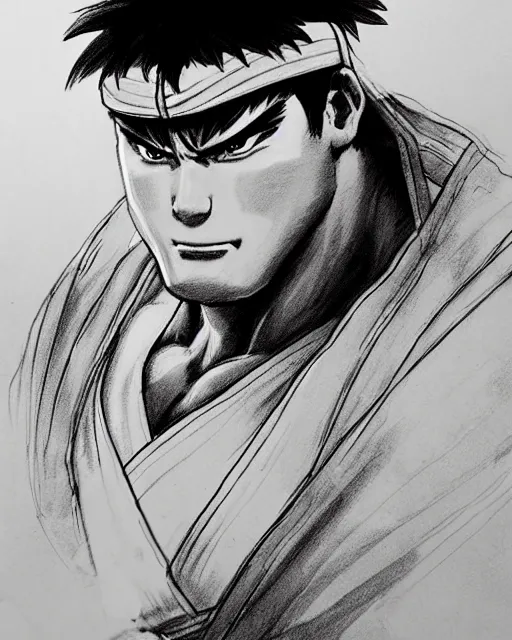 COMO DESENHAR um RYU ( Street Fighter ) passo a passo 