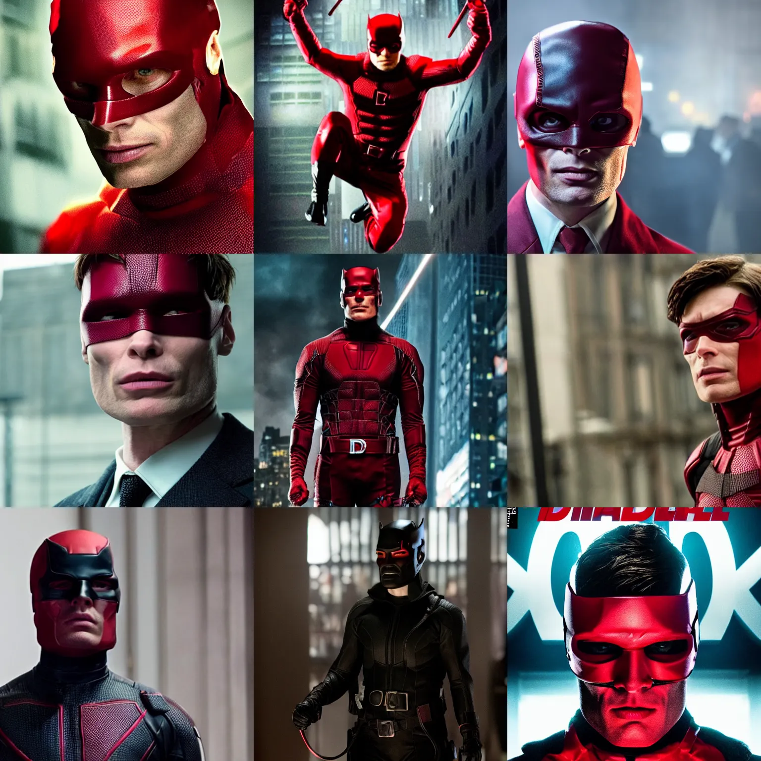 Prompt: cillian murphy as daredevil 4 k