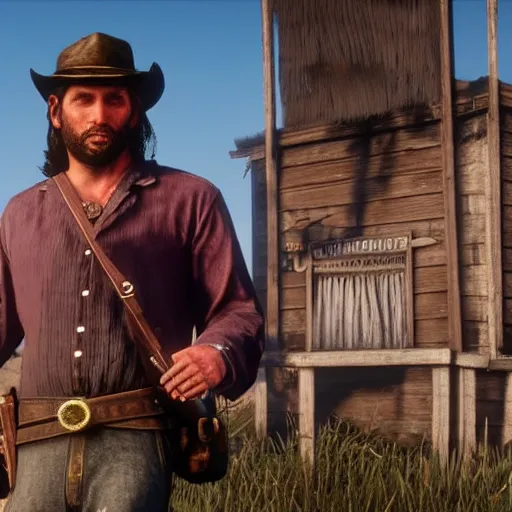 Image similar to jesus christ in red dead redemption 2