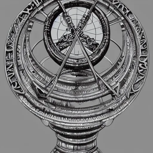 Image similar to illustration, highly detailed, digital painting, concept art, armillary rings jewelry