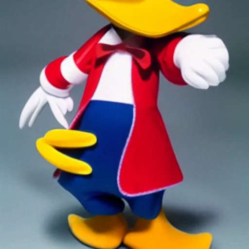 Prompt: Donald Duck as a real human being