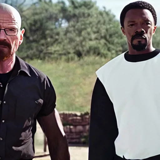 Prompt: walter white and black panther