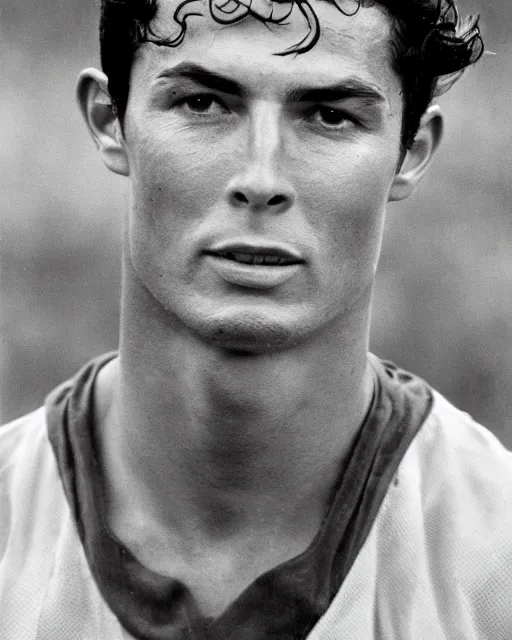 Image similar to a portrait of a 1 9 6 0 s hippie looking like cristiano ronaldo