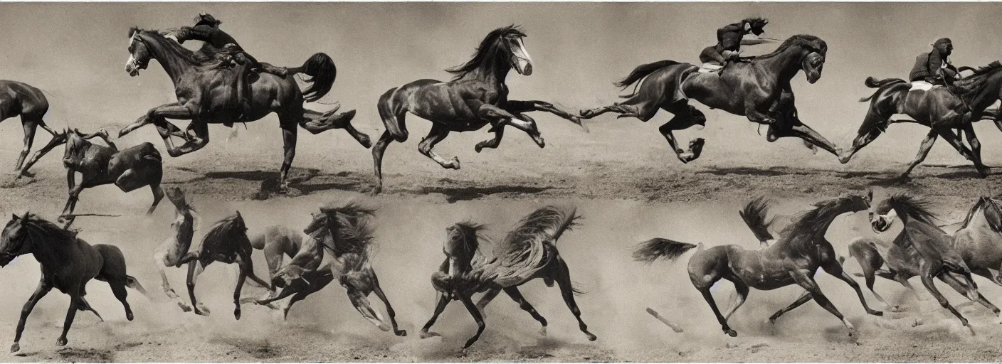 Image similar to horse running by muybridge, chronophotography