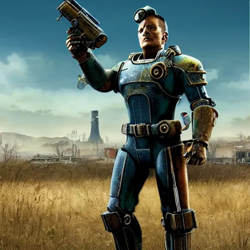 Prompt: promotional poster for the real life new fallout 4 movie,