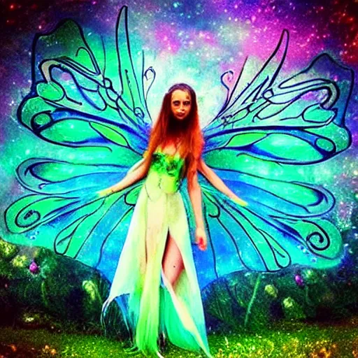 Prompt: “ magical mystical mysterious psychedelic fairy and elf dreams ”